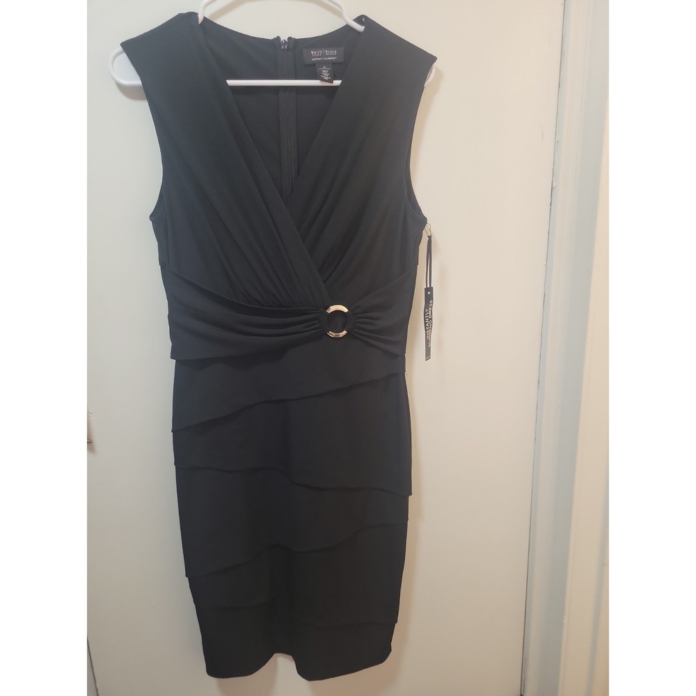 White House Black Market Instantly Slimming Dress Size 10 Black NWT Sheath